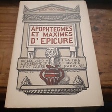 Apophtegmes maximes bibliothec d'occasion  Orleans-