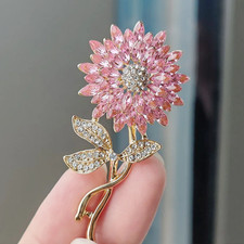 Sunflower brooch rhinestone for sale  New York