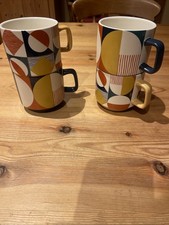 Habitat geometric mugs for sale  IPSWICH