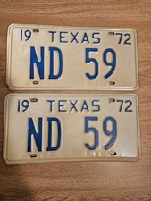 1972 texas license plates for sale  Gage