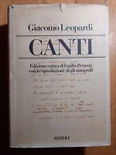 Leopardi canti edizione usato  Fiave