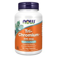 NOW FOODS Tri-Chromium 500 mcg com canela 180 cápsulas vegetais, usado comprar usado  Enviando para Brazil