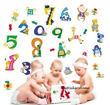 Animal numbers wall for sale  Shipping to Ireland