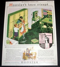 1930 ANTIGUO ANUNCIO IMPRESO DE REVISTA, GABINETES DE COCINA HOOSIER, ¡EL NUEVO TRIUNFO "TU-TONE"! segunda mano  Embacar hacia Mexico