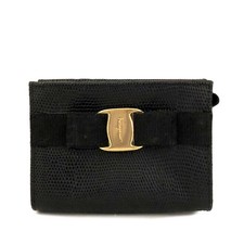 Usado, Bolsa cosmética Salvatore Ferragamo Vara fita couro preta/2BJ0095 comprar usado  Enviando para Brazil
