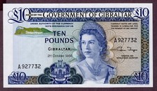 GIBRALTAR 10 POUND Banknote 1986  Zustand I UNC FDS S/N A927732  P. 22b comprar usado  Enviando para Brazil