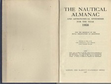 Nautical almanac 1958 for sale  LOWESTOFT