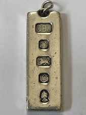 Colgante lingote jubileo vintage de plata de ley 1977, 30,4 g (C101) segunda mano  Embacar hacia Mexico