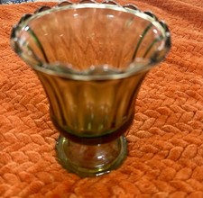 Vintage Anos 70 * Vaso de Vidro Verde 6" * Borda Recortada * MCM comprar usado  Enviando para Brazil