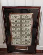 Folha sem cortes 1976 estrela $2.00 notas da Reserva Federal em moldura personalizada 32 X 20", usado comprar usado Folha sem cortes 1976 estrela $2.00 notas da Reserva Federal em moldura personalizada 32 X 20", usado comprar usado  Enviando para Brazil