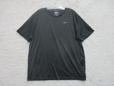 Camisa Reebok Grande Adulto Preta Atlética Logotipo Elástico Academia de Corrida Ajuste Moderno Masculina comprar usado  Enviando para Brazil