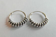 Par de brincos de argola de prata esterlina com anel Bali 10 mm!!    Novo em folha!!, usado comprar usado  Enviando para Brazil