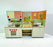 Vintage Fuchs W. Alemanha Lata Litho Brinquedo Cozinha, Retro 1950 Fogão/Piaia/Armário, usado comprar usado  Enviando para Brazil