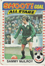 Cartão de futebol Shoot & Goal All Stars parte traseira azul Sammy McIlroy Manchester Utd comprar usado  Enviando para Brazil