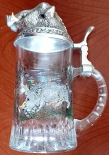 Bierkrug glas zinndeckel gebraucht kaufen  Premnitz