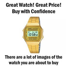 Relógio Casio A168WG vintage retrô unissex pulseira cor ouro. Casio A168WG-9EF comprar usado  Enviando para Brazil
