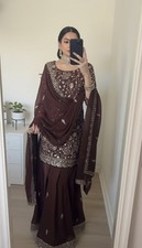 Usado, NOVO VESTIDO DE FESTA PAQUISTANÊS DESIGNER INDIANO SALWAR KAMEEZ CASAMENTO BOLLYWOOD comprar usado Usado, NOVO VESTIDO DE FESTA PAQUISTANÊS DESIGNER INDIANO SALWAR KAMEEZ CASAMENTO BOLLYWOOD comprar usado  Enviando para Brazil