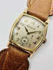 BULOVA Vintage Relógio Masculino Folheado a Ouro Calibre 10BC Cerca de 1948 CORRENDO Sem Reserva comprar usado  Enviando para Brazil