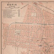 SOFIA София Mapa original do plano da cidade 1905 BULGÁRIA comprar usado  Enviando para Brazil