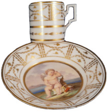 Taza Y Plato De Porcelana Real Fabbrica Ferdinandea De Nápoles Del Siglo XVIII, usado comprar usado  Enviando para Brazil