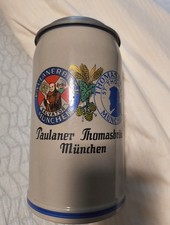 Cerveja Vintage Stein Paulaner Thomasbrau Munchen 0,5 Litros Alemanha Zinn Giesser comprar usado  Enviando para Brazil