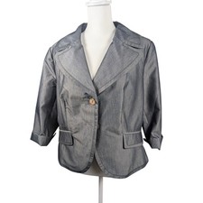 Blazer Nygard Collection cinza terno botão opala clássico tamanho 16 carreira  comprar usado  Enviando para Brazil
