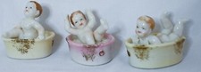 3 estatuetas raras vintage adoráveis de porcelana Ardalt Lenwile bebê em banho de bolha. comprar usado  Enviando para Brazil