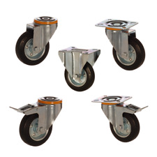 Rubber wheel castors for sale  BICESTER