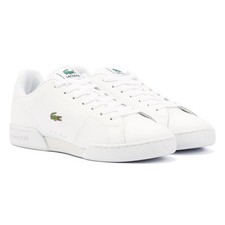 Sapatilhas brancas masculinas de couro Lacoste Carnaby Cup comprar usado  Enviando para Brazil