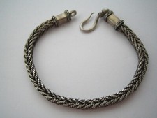 Usado, Pulseira de corrente de raposa de prata esterlina ~ Bali ~ corda de raposa comprar usado  Enviando para Brazil