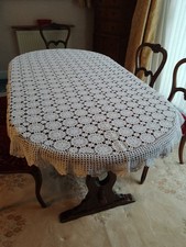 White crochet tablecoth for sale  HARROW