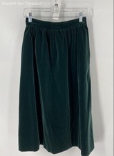 Saia Feminina Saint Laurent França Verde Mistura de Algodão Comprimento do Joelho Linha A Tamanho 38 comprar usado  Enviando para Brazil