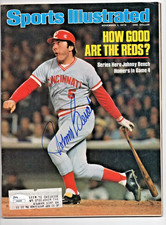 Revista Johnny Bench Sports Illustrated autografada com certificado de autenticidade JSA, usado comprar usado  Enviando para Brazil