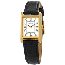 Relógio feminino Seiko quartzo mostrador branco couro preto SWR054 comprar usado  Enviando para Brazil