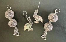 Pair sterling earrings for sale  Solomons
