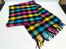 Cachecol escocês tartan 100% cashmere multicolorido quadriculado padrão 12x68" Escócia comprar usado  Enviando para Brazil