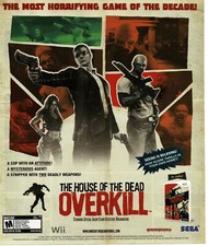 2009 The House of the Dead: Overkill videogame anúncio impresso vintage comprar usado  Enviando para Brazil