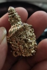 Używany, Thao Wessuwan Giant God Head Mosiężna figurka Talizman Tajski buddyjski amulet na sprzedaż  Wysyłka do Poland