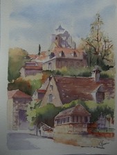 Aquarelle originale signée d'occasion Aquarelle originale signée d'occasion  Moissac