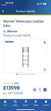 Werner telescopic ladder for sale  STAMFORD