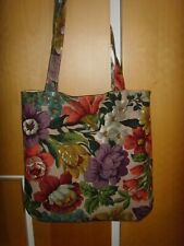 NOVA BOLSA BOHO VINTAGE ESTAMPA ALGODÃO ROSA GASTO 14 polegadas forrada magnética comprar usado  Enviando para Brazil