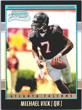 2001 BOWMAN CHROME MICHAEL VICK #180 REFRATOR ROOKIE RC /1999 FALCONS  comprar usado  Enviando para Brazil