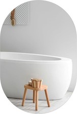 Oval frameless bathroom for sale  UK