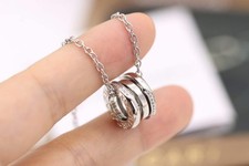 Usado, Colar de mola de diamante semi-apertado prata Bulgari comprar usado  Enviando para Brazil