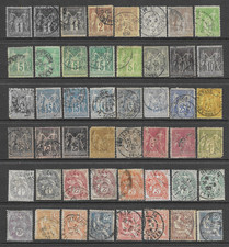 França 1877-1902 Pax e Mercur/Definitivos 49 x Valores M/Usado comprar usado  Enviando para Brazil