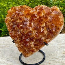6.56LB Natural Alta Calidad Citrino Cuarzo Cristal Amor Decoración + Soporte segunda mano  Embacar hacia Mexico