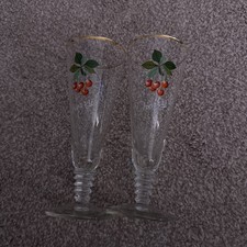 Vintage cherry glasses for sale  HEREFORD