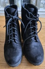 Ladies black suedette for sale  WARRINGTON