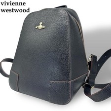 Usado, Mochila executiva feminina Vivienne Westwood couro preta 9 polegadas comprar usado  Enviando para Brazil