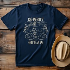 Cowboy outlaw shirt for sale  WEYMOUTH